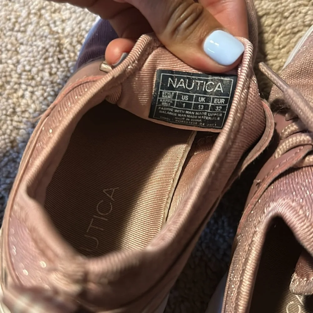 Nautical pink sparkle sneaker - Picture 4 of 4